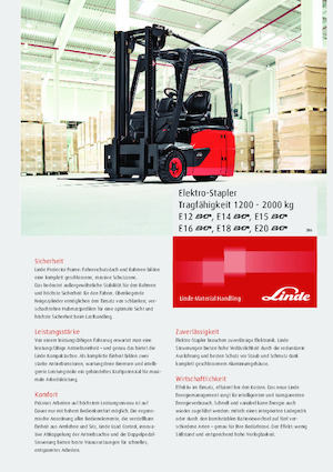 इलेक्ट्रिक फोर्कलिफ्ट Linde E12 duplex
