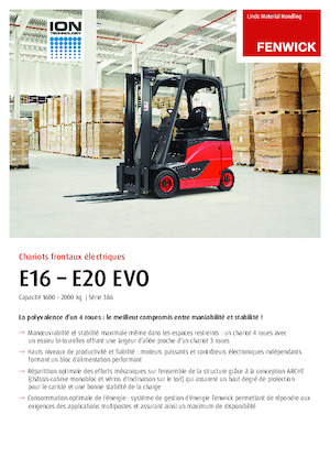इलेक्ट्रिक फोर्कलिफ्ट Linde E20PL std.
