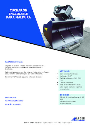 एक्सकेवेटर बकेट Arden C22I11