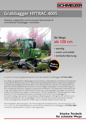 कब्र की खुदाई के लिए डिगर Schmelzer Hytrac 400 S 