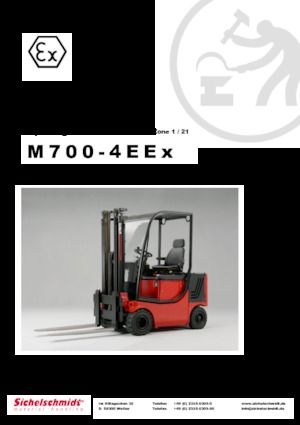 ईएक्स इलेक्ट्रिक एक्सप्लोजन-प्रूफ फोर्कलिफ्ट Sichelschmidt M 725-4 EEx ASM