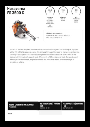 फ्लोर सॉ Husqvarna FS 3500 G