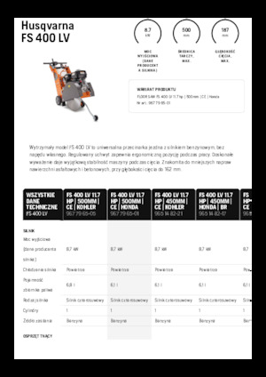 फ्लोर सॉ Husqvarna FS 400 LV