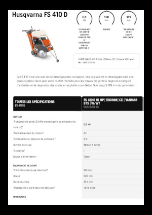 फ्लोर सॉ Husqvarna FS 410 D