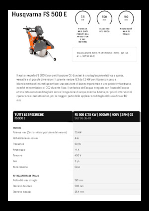 फ्लोर सॉ Husqvarna FS 500 E