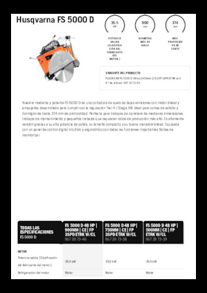 फ्लोर सॉ Husqvarna FS 5000 D
