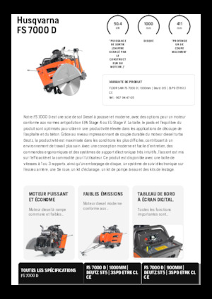 फ्लोर सॉ Husqvarna FS 7000 D