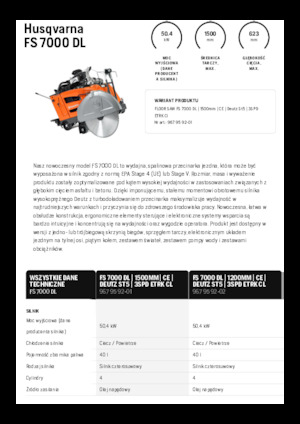 फ्लोर सॉ Husqvarna FS 7000 DL