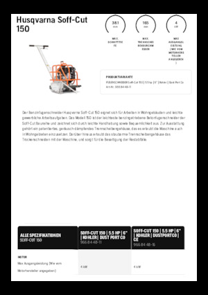 फ्लोर सॉ Husqvarna Soff-Cut® 150