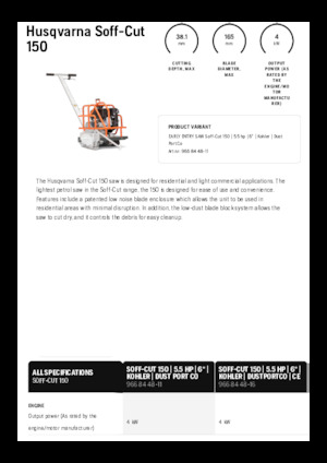फ्लोर सॉ Husqvarna Soff-Cut® 150