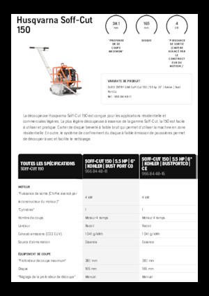फ्लोर सॉ Husqvarna Soff-Cut® 150