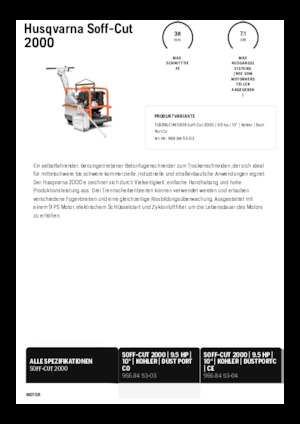 फ्लोर सॉ Husqvarna Soff-Cut® 2000