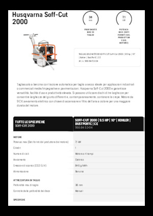 फ्लोर सॉ Husqvarna Soff-Cut® 2000