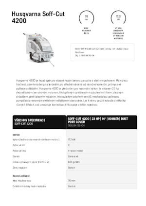 फ्लोर सॉ Husqvarna Soff-Cut® 4200