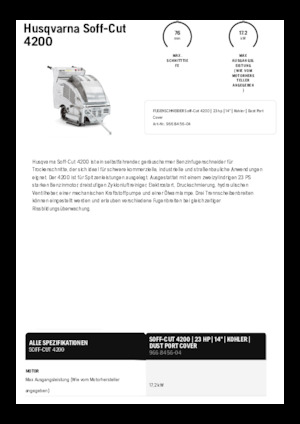 फ्लोर सॉ Husqvarna Soff-Cut® 4200