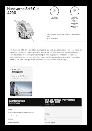 फ्लोर सॉ Husqvarna Soff-Cut® 4200