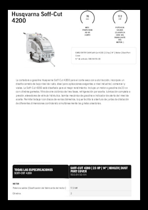 फ्लोर सॉ Husqvarna Soff-Cut® 4200