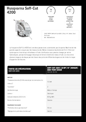 फ्लोर सॉ Husqvarna Soff-Cut® 4200