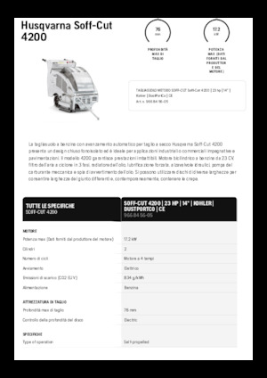 फ्लोर सॉ Husqvarna Soff-Cut® 4200