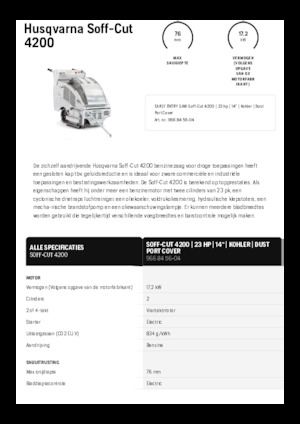 फ्लोर सॉ Husqvarna Soff-Cut® 4200