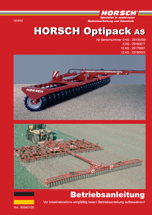 फोल्ड पैकर Horsch Optipack 10 AS