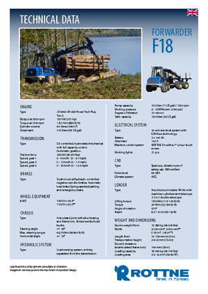 फॉरवर्डर Rottne F 18