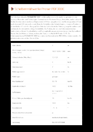 फ्रंट-माउंटेड मोवर - बिना कंडीशनर के डिस्क Pronar PDF 300 C