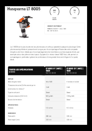गैसोलीन और डीजल रैमर Husqvarna LT 8005