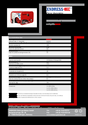 गैसोलीन पावर जनरेटर Endress ESE 1006 HG-GT ES ISO Duplex
