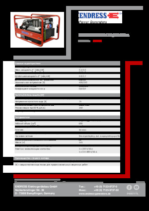 गैसोलीन पावर जनरेटर Endress ESE 1006 SDHS-DC ES / 30-300 A