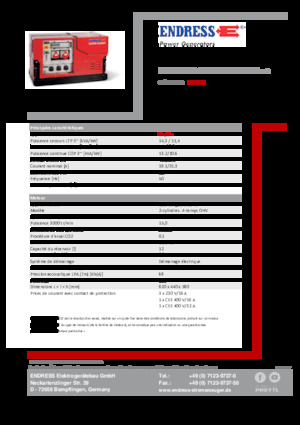 गैसोलीन पावर जनरेटर Endress ESE 1308 DBG ES ISO Duplex Silent