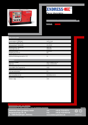गैसोलीन पावर जनरेटर Endress ESE 1408 DBG ES ISO Duplex Silent