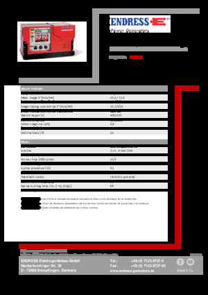 गैसोलीन पावर जनरेटर Endress ESE 1408 DBG ES ISO Duplex Silent