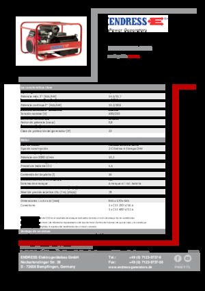 गैसोलीन पावर जनरेटर Endress ESE 1506 DHS-GT ES 
