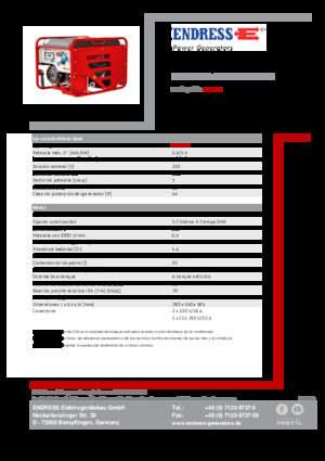 गैसोलीन पावर जनरेटर Endress ESE 506 HG-GT ES ISO Duplex