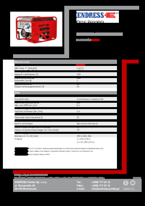 गैसोलीन पावर जनरेटर Endress ESE 506 HG-GT ES ISO Duplex