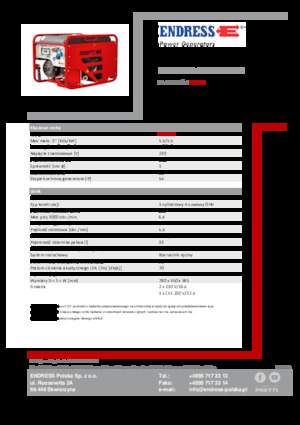 गैसोलीन पावर जनरेटर Endress ESE 506 HG-GT ISO Duplex