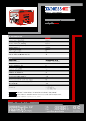 गैसोलीन पावर जनरेटर Endress ESE 606 DHG-GT ES ISO Duplex