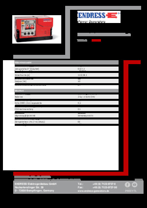 गैसोलीन पावर जनरेटर Endress ESE 908 DBG ES ISO Duplex Silent