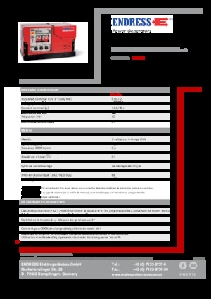गैसोलीन पावर जनरेटर Endress ESE 908 DBG ES ISO Duplex Silent