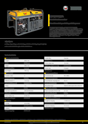 गैसोलीन पावर जनरेटर Wacker Neuson GP9700A