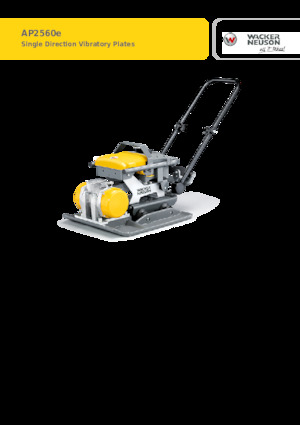 सिंगल डायरेक्शन वाइब्रेटरी प्लेट कॉम्पेक्टर Wacker Neuson AP2560e