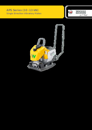 सिंगल डायरेक्शन वाइब्रेटरी प्लेट कॉम्पेक्टर Wacker Neuson APS1030e