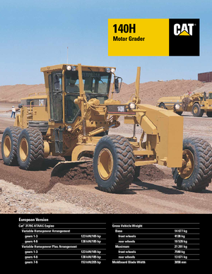 ग्रेडर Caterpillar 140H