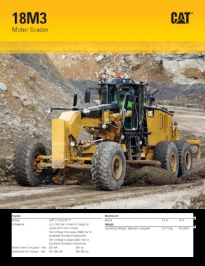 ग्रेडर Caterpillar 18M3