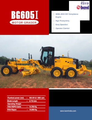 ग्रेडर Beml BG605I