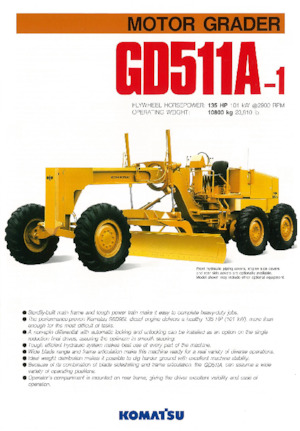 ग्रेडर Komatsu GD511A-1