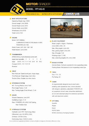 ग्रेडर PowerPlus PP14G-IX