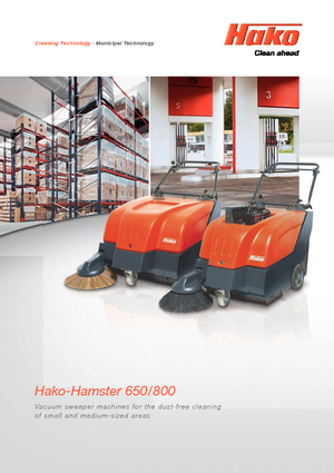हैंड-कंट्रोल्ड स्वीपर Hako Hamster 650 E
