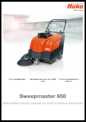 हैंड-कंट्रोल्ड स्वीपर Hako Sweepmaster P 650